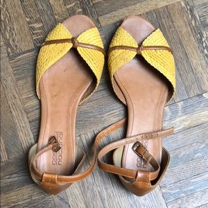 Super cute tan/yellow sandals
